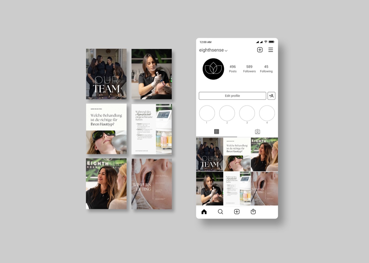 Eighth Sense · Social & content · Brand assets · München